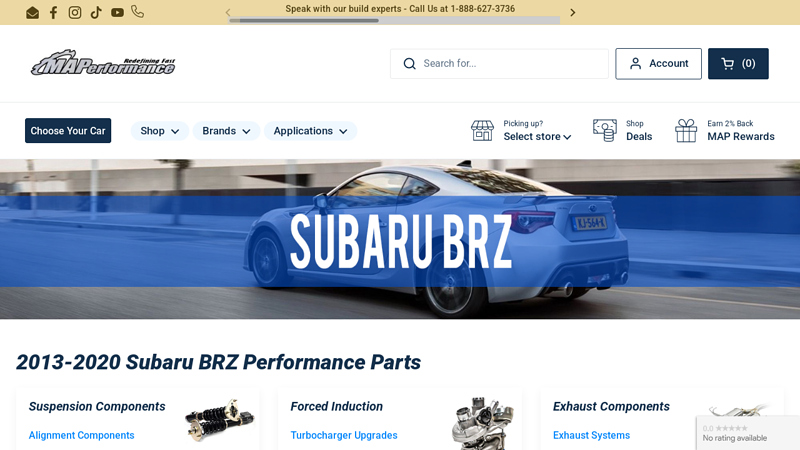 Subaru BRZ Performance Parts & Accessories brz car parts
