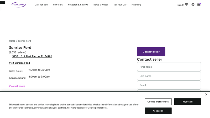 Sunrise Ford - Fort Pierce, FL sunrise ford parts