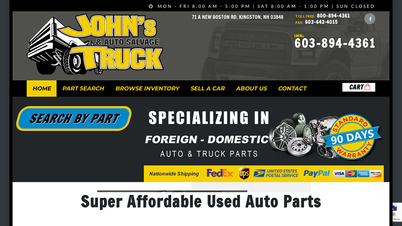 Super Affordable Used Auto Parts used car parts nh