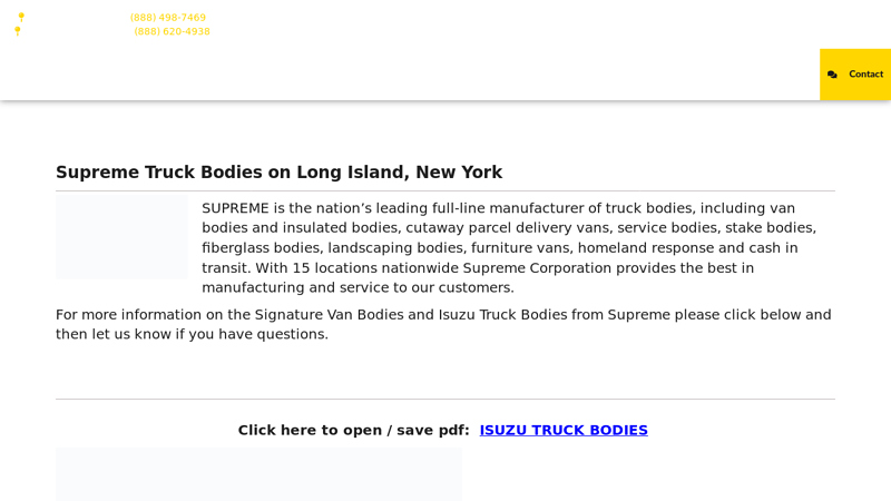 Supreme Truck Bodies Long Island, New York supreme truck body parts