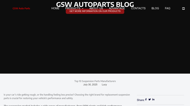 Suspension Parts Manufacturers ss car parts