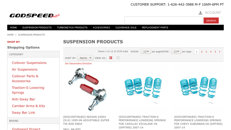 Suspension Products godspeed auto parts