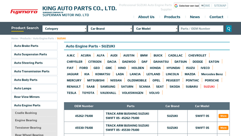 SUZUKI Auto Engine Parts Supplier suzuki sidekick auto parts