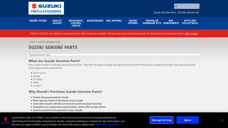 Suzuki Genuine Parts suzuki motor parts