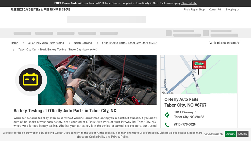 Tabor City Car & Truck Battery Testing tabor auto parts