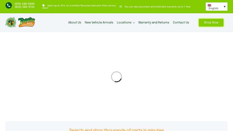 Tapatio Auto and Truck Recycling, used auto parts San Diego ... tapatio auto parts