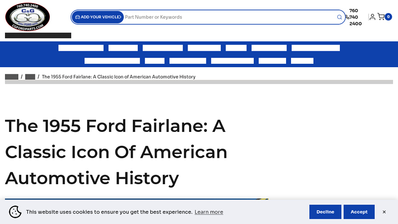 The 1955 Ford Fairlane 1955 ford fairlane parts