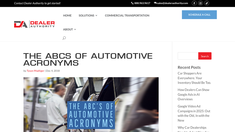 The ABCs of Automotive Acronyms abc truck and auto parts