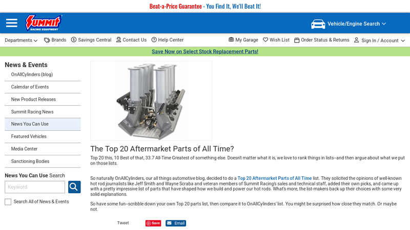 The  Aftermarket Parts of All Time? summitt auto parts