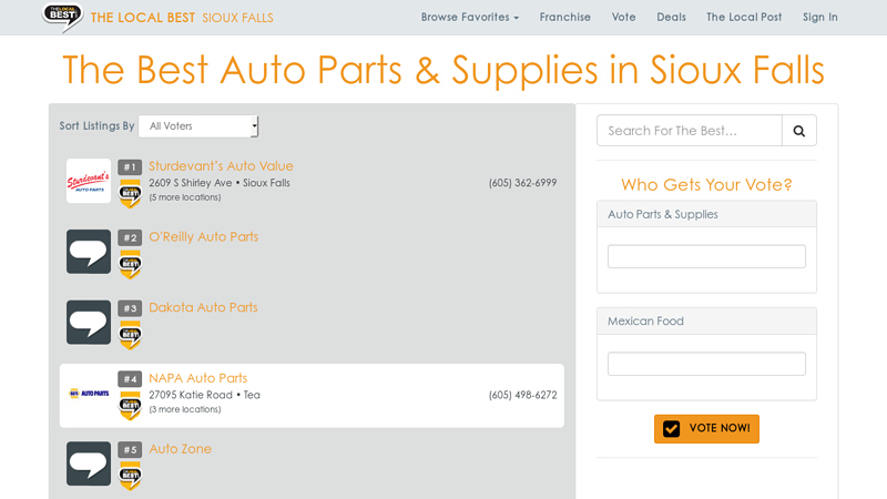 The  Auto Parts & Supplies in Sioux Falls auto parts store sioux falls sd