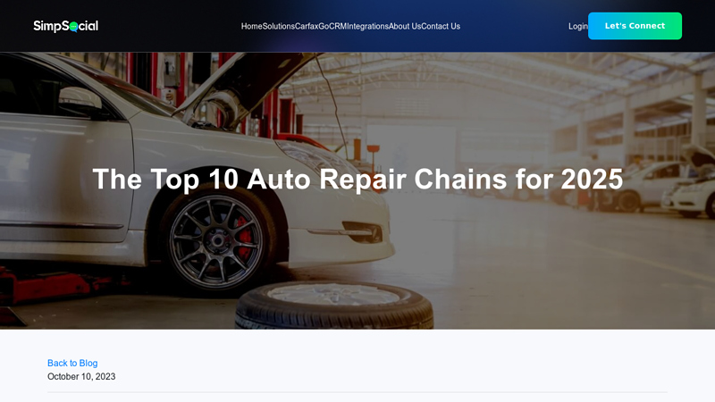 The Auto Repair Chains for 2026 Auto Parts car body parts store