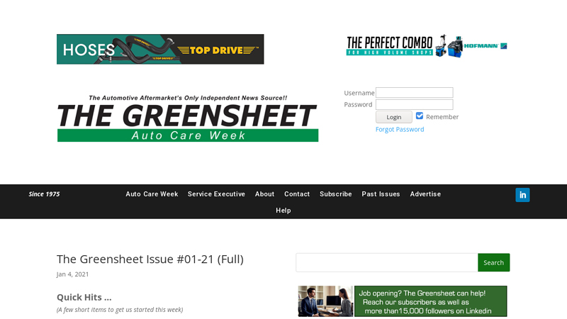 The Greensheet Issue #01 advance auto parts florence al