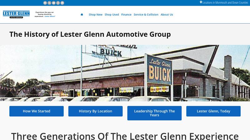 The History of Lester Glenn Automotive Group glenn's auto parts