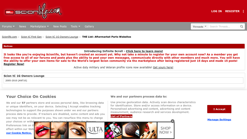 THE List: Aftermarket Parts Websites scion tc auto parts