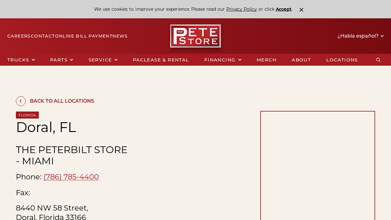 THE PETERBILT STORE miami truck parts