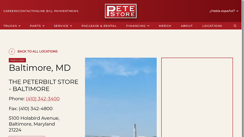 THE PETERBILT STORE truck parts maryland