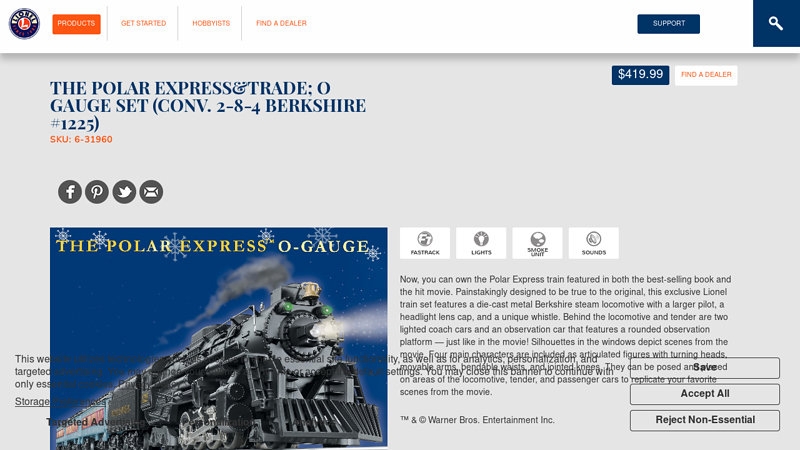 The Polar Express™ O Gauge Set (Conv. 2 lionel motor parts for sale