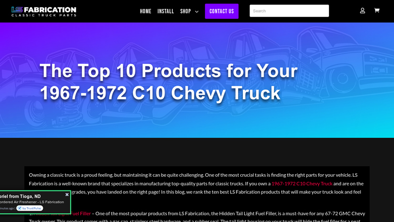 The Products for Your 1967 67 72 chevy truck parts