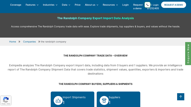 The Randolph Company Import Export Data & Shipment Details randolph auto parts