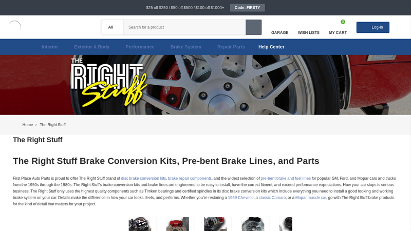 The Right Stuff Disc Brake Conversion Kits & Brake Lines the right stuff car parts