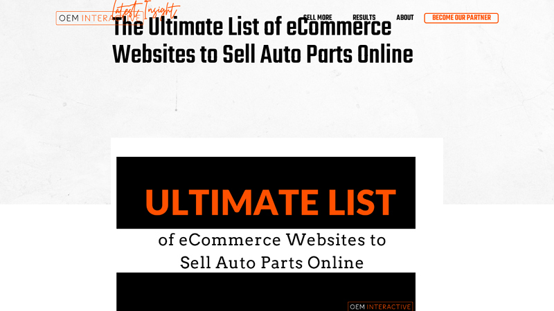 The Ultimate List of eCommerce Websites to Sell Auto Parts Online amazon used auto parts