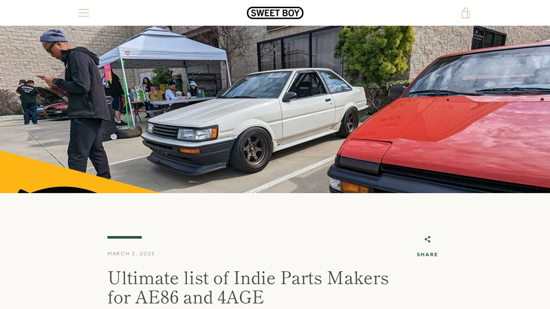 The ultimate list of Indie AE86 Parts Makers ae86 car parts