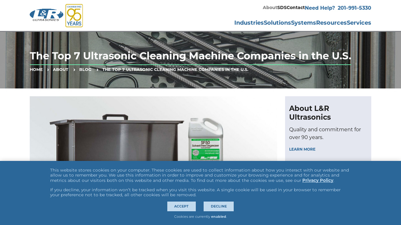 The Ultrasonic Cleaning Machine Companies in the U.S. ultrasonic cleaner for car parts