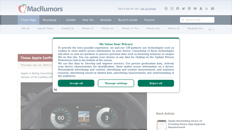 These Apple CarPlay Ultra Partners Now Say They Won't Support It apple car parts