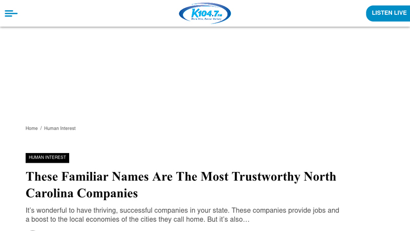 These Familiar Names Are The Most Trustworthy North Carolina ... advance auto parts thomasville north carolina
