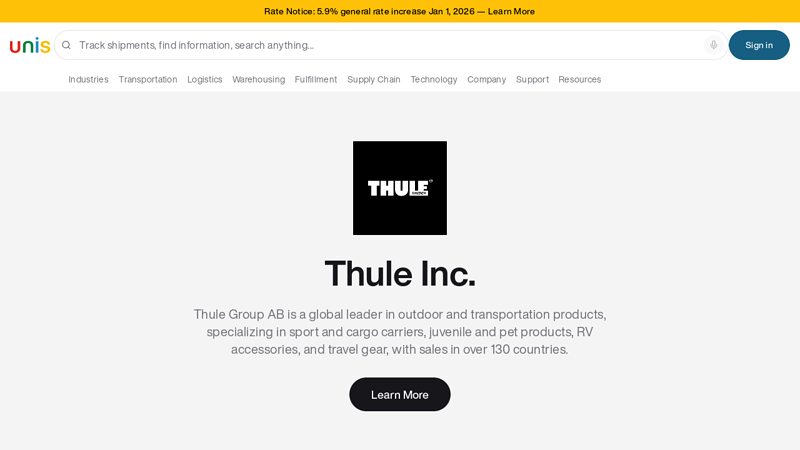Thule Inc. thule car rack parts