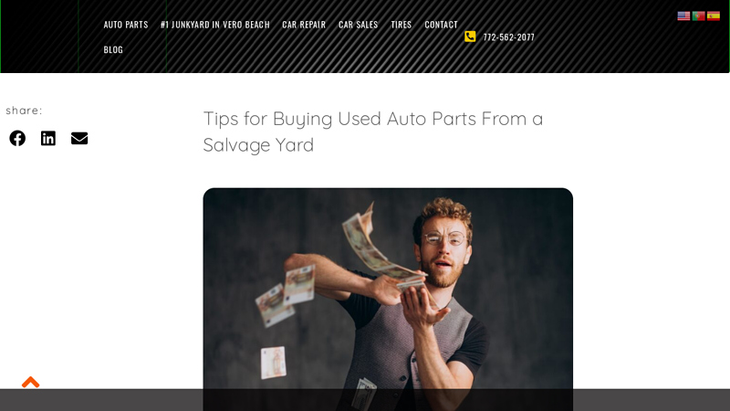 Tips for Buying Used Auto Parts From a Salvage Yard m and k used auto parts