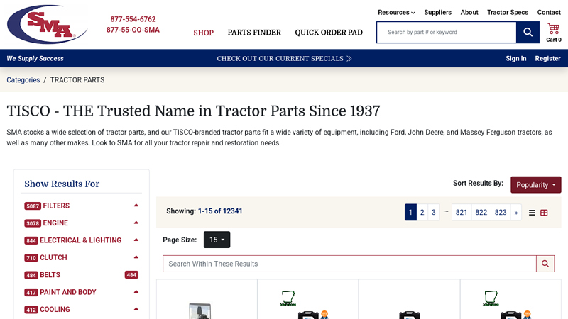 TISCO Auto Parts new holland tractor parts near me
