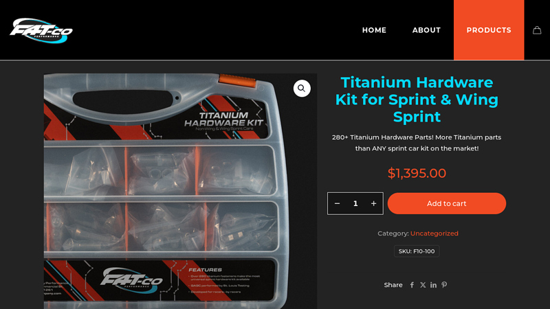 Titanium Hardware Kit for Sprint Cars fat's auto parts