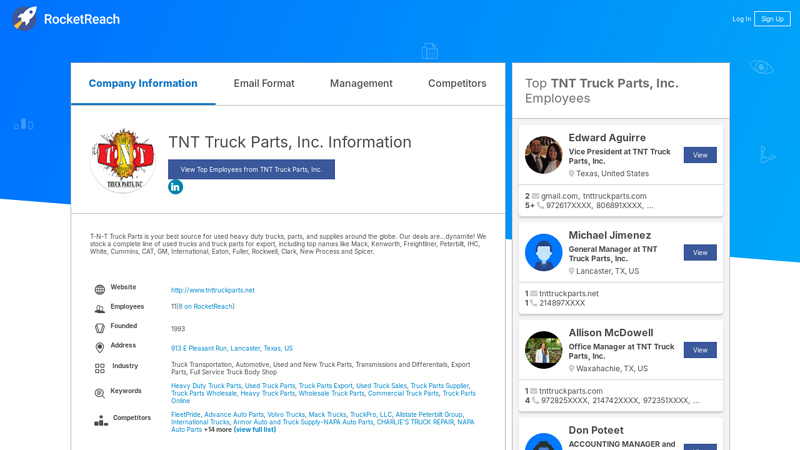 TNT Truck Parts, Inc. Information tnt truck parts