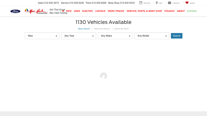 to Mac Haik Ford of Georgetown, TX mac haik ford parts