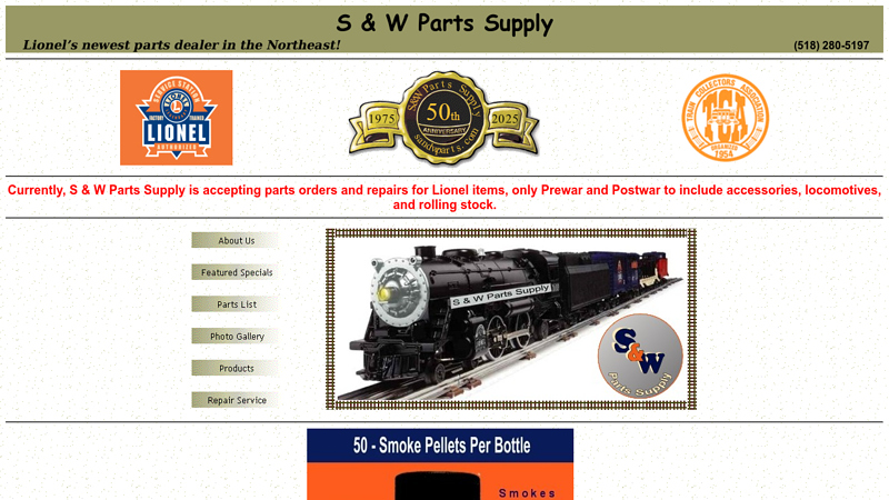 to S & W Parts Supply lionel motor parts for sale