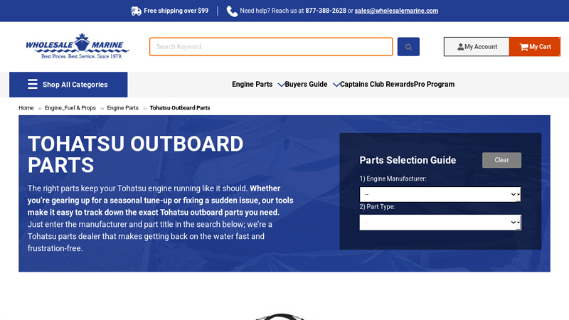 Tohatsu Outboard Parts tohatsu motor parts