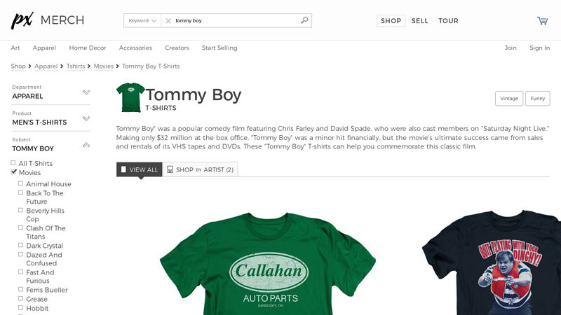 Tommy Boy T callahan auto parts t shirt