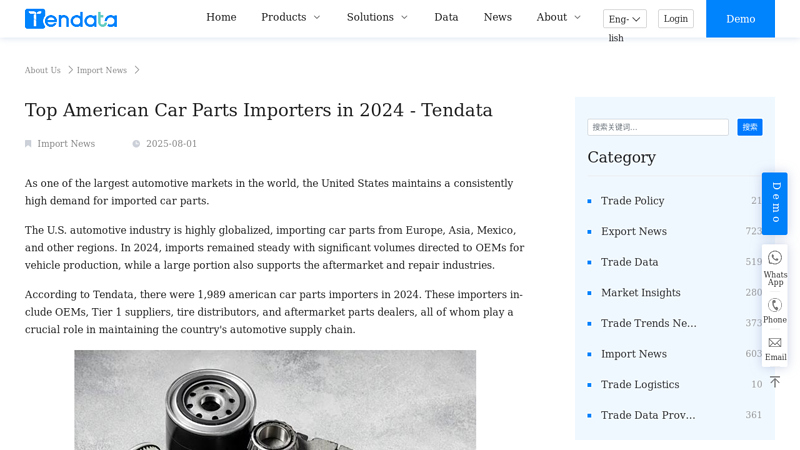 Top American Car Parts Importers in 2024 import auto parts