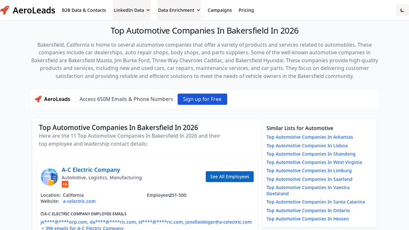 Top Automotive Companies In Bakersfield In 2026 car parts bakersfield