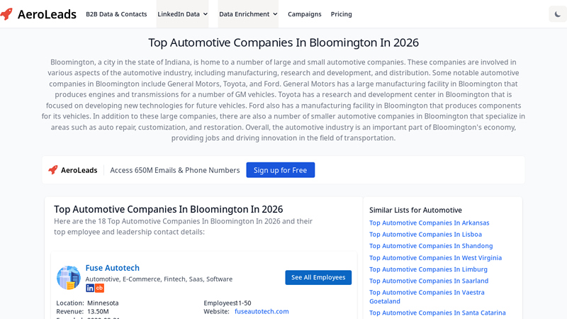 Top Automotive Companies In Bloomington In 2026 auto parts bloomington