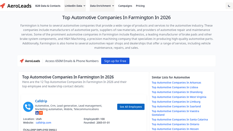 Top Automotive Companies In Farmington In 2026 auto parts in farmington