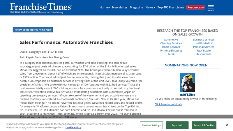 Top-automotive-franchises auto parts franchise
