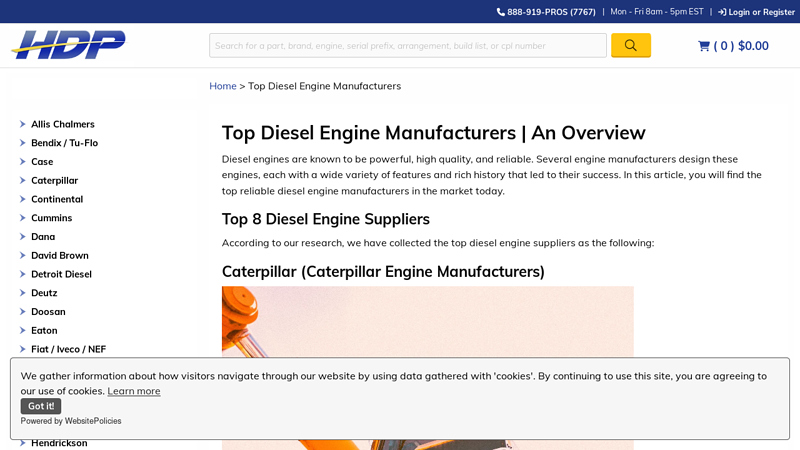 Top Diesel Engine Manufacturers diesel auto parts