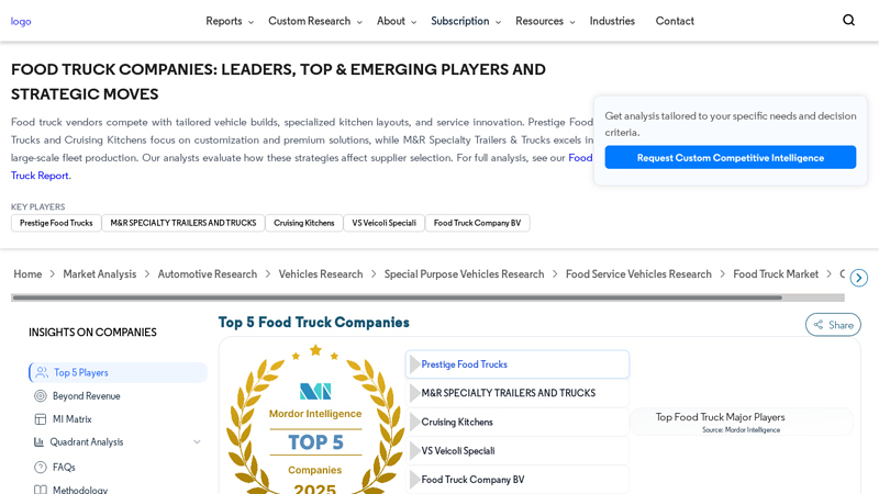 Top Food Truck Companies lunch truck parts