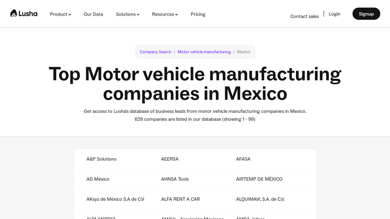 Top Motor vehicle manufacturing companies in Mexico frontera auto parts