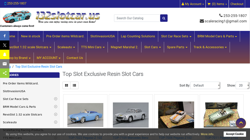 Top Slot Exclusive Resin Slot Cars 1 24 slot car parts