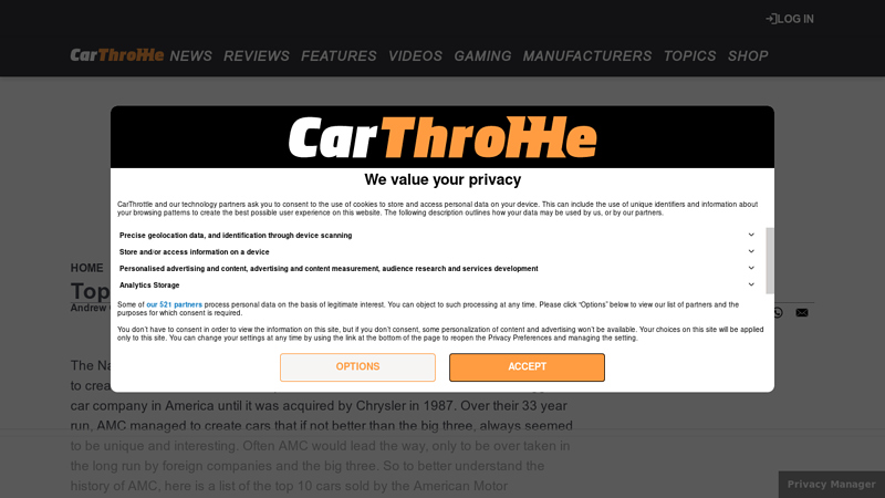 Top Ten Cars Produced by AMC american motors parts