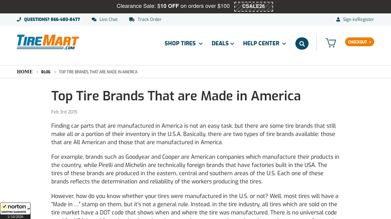 Top Tire Brands That are Made in America texas truck parts & tires