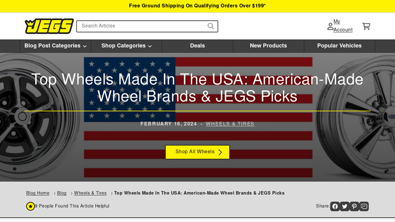 Top Wheels Made In The USA: American car wheel parts
